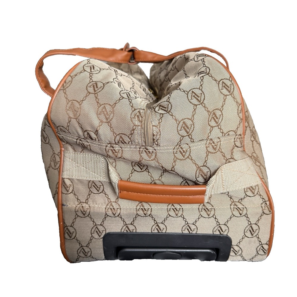 Adrienne Vittadini Duffle Bag Signature Print Monogram Italian Travel Luggage - Picture 4 of 16